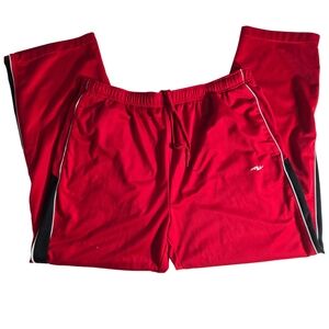 Men's Athletic Works Red & Black Striped Sweatpants - X-Large
